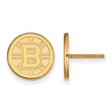 Image of 10k Yellow Gold NHL LogoArt Boston Bruins Small Post Earrings