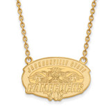 Image of 14k Yellow Gold LogoArt Jacksonville State University Large Pendant 18 inch Necklace