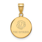 Image of Sterling Silver Gold-plated LogoArt The Citadel Medium Pendant