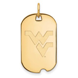 Image of 14k Yellow Gold LogoArt West Virginia University Small Dog Tag Pendant