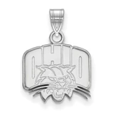 Image of Sterling Silver Rhodium-plated LogoArt Ohio University Small Pendant