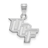 Image of Sterling Silver Rhodium-plated LogoArt University of Central Florida U-C-F Small Pendant
