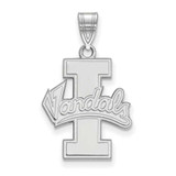 Image of Sterling Silver Rhodium-plated LogoArt University of Idaho Vandals Large Pendant