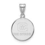Image of 14k White Gold LogoArt The Citadel C With Star Medium Pendant