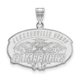 Image of 14k White Gold LogoArt Jacksonville State University Large Pendant