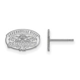 Image of 10k White Gold LogoArt Jacksonville State University Extra Small Post Earrings