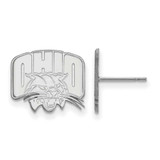 Image of 10k White Gold LogoArt Ohio University Small Post Earrings