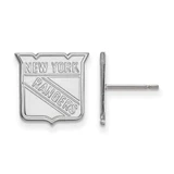Image of 14k White Gold NHL LogoArt New York Rangers Small Post Earrings