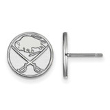 Image of 14k White Gold NHL LogoArt Buffalo Sabres Small Post Earrings