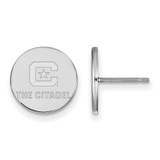 Image of 14k White Gold LogoArt The Citadel Small Post Earrings