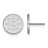 Image of 10k White Gold NHL LogoArt Boston Bruins Small Post Earrings