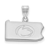 Image of Sterling Silver Rhodium-plated LogoArt Penn State Univ State Pendant