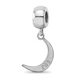 Image of Sterling Silver Rhodium-plated LogoArt Gamma Phi Beta Crescent Moon Bead Charm