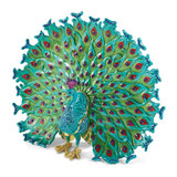 Image of Luxury Giftware Bejeweled AQUAMARINE Peacock Trinket Box with Matching 18 inch Necklace (Gifts)