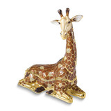 Image of Luxury Giftware Bejeweled ZEKE Giraffe Large Trinket Box with Matching 18 inch Necklace (Gifts)