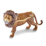 Image of Luxury Giftware Bejeweled JABARI Lion Trinket Box with Matching 18 inch Necklace (Gifts)