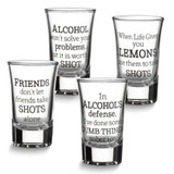 Image of Lillian Rose Set of 4 Party Shot Glasses with Assorted Sayings (Gifts)