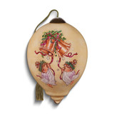 Image of Neqwa Art Bells are Ringing Wishes of Christmas by Annabel Spenceley Hand-painted Glass Ornament (Gifts)