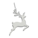 Image of Nickel-plated Reindeer Non-tarnish Ornament with White Tassel (Gifts)