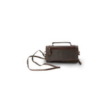 Image of American Bison Double Zipper Brown Leather Clutch (Gifts)