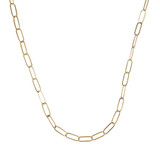 Image of 22" Gold-plated Sterling Silver Paperclip Chain Charm Necklace by Rembrandt