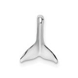 Image of De-Ani Sterling Silver Rhodium-Plated Polished Mini Whale Tail Slide Pendant