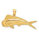 Image of 10K Yellow Gold 2-D Male Dorado (Mahi-Mahi) Pendant
