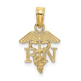 Image of 14K Yellow Gold RN Caduceus Pendant