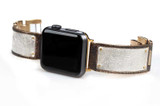 Image of WatchCraft Luna - Brass & Sterling Silver Wide Watch Band Compatible with Apple Watch