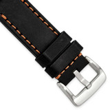 Image of Gilden 26mm Black w/Stitch Sport Calfskin w/Stainless Buckle Watch Band