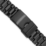 Image of Gilden Long 22-26mm President-Style Black Stainless Steel Watch Band