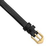Image of Gilden 8mm Black Flat Polished Calfskin Watch Band