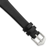 Image of Gilden 13mm Black Classic Calfskin Silver-tone Buckle Watch Band