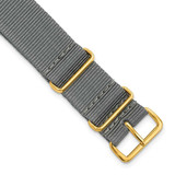 Image of DeBeer 18mm Grey Military G10 Nylon Gold-tone Buckle Watch Band