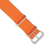 Image of DeBeer 21mm Orange Military G10 Nylon Silver-tone Buckle Watch Band