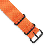 Image of DeBeer 22mm Orange Military G10 Nylon Black PVD-plated Buckle Watch Band