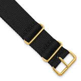 Image of DeBeer 20mm Black Military G10 Nylon Gold-tone Buckle Watch Band