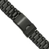 Image of Gilden Long 18-22mm Black Stainless Steel Watch Band