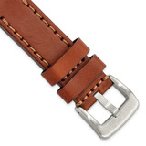 Image of Gilden 22mm Brown w/Stitch Sport Calfskin w/Stainless Buckle Watch Band