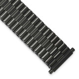 Image of Gilden Mens Long 20-24mm Stainless Steel Expansion Gunmetal Gray Watch Band