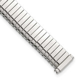 Image of DeBeer 10-13mm Polished Silver-tone Womens Thin-Flexo Watch Band