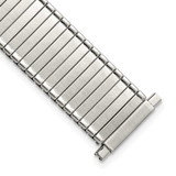 Image of DeBeer 16-20mm Silver-tone Mens Thin-Flexo Satin/Polished Watch Band