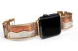 Image of WatchCraft Galatea in Copper and Sterling Silver - Wide - Watch Band Compatible with Apple Watch