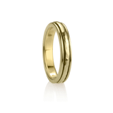 Image of "PRANA GOLD-PLATED" - Stackable Collection - MeditationRing (Spinner Ring)