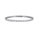 Image of ELLE 6.75" 3mm Sterling Silver "Stardust" CZ Bracelet