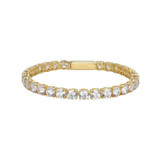 Image of ELLE 6.75" 5mm Gold-Plated Sterling Silver "Stardust" CZ Bracelet