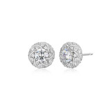Image of Charles Garnier Sterling Silver CZ Knot Stud Earrings