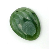 Image of Genuine Canadian Nephrite Jade Etched Bear Paw Magnet