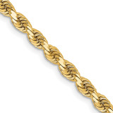 14K Yellow Gold 3.25mm Diamond-Cut Rope Chain 7248-24