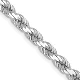 10k White Gold 4.5mm Diamond-Cut Rope Chain 10K035W-20